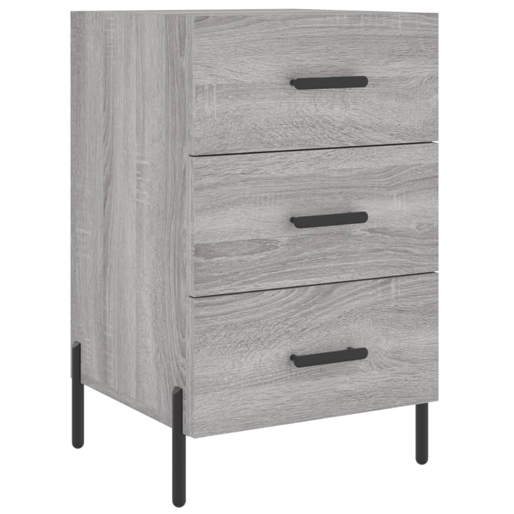 Table de chevet sonoma gris 40x40x66 cm bois d'ingénierie - XIOS