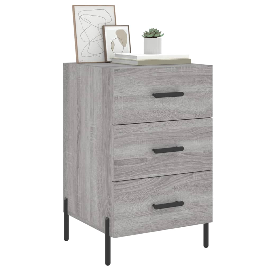 Table de chevet sonoma gris 40x40x66 cm bois d'ingénierie - XIOS