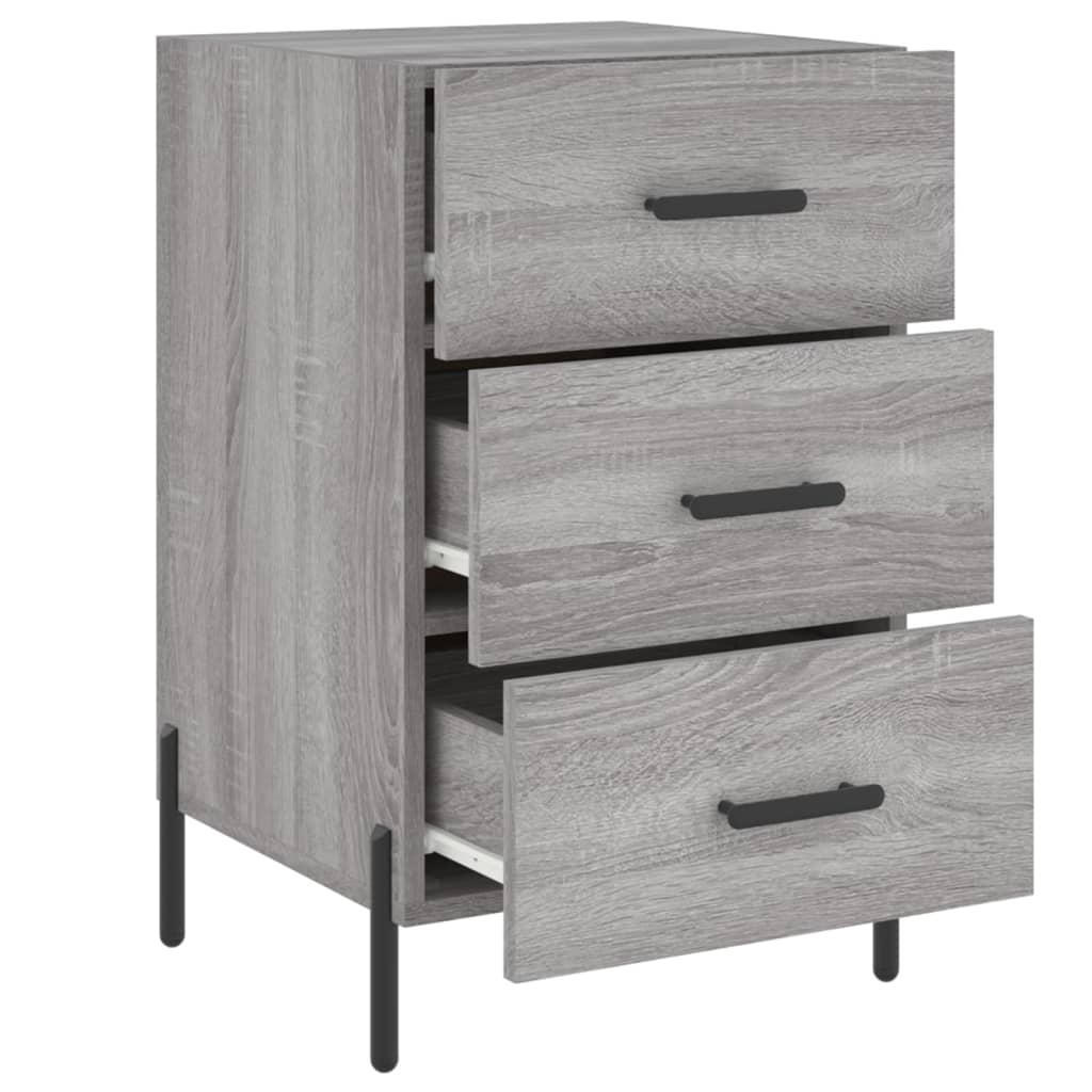 Table de chevet sonoma gris 40x40x66 cm bois d'ingénierie - XIOS