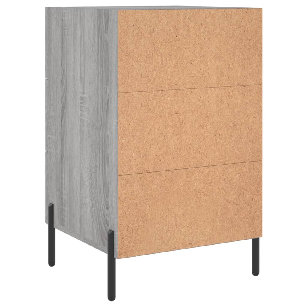Table de chevet sonoma gris 40x40x66 cm bois d'ingénierie - XIOS