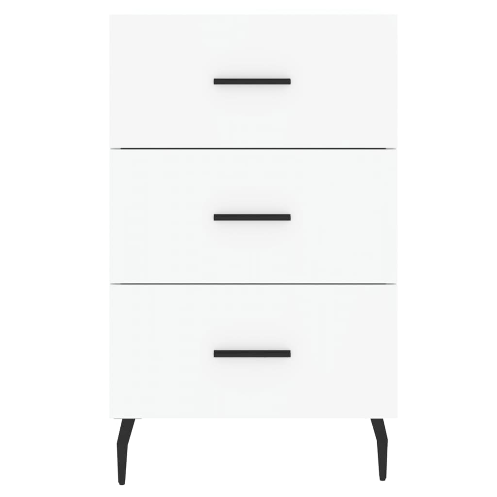 Table de chevet blanc 40x40x66 cm bois d'ingénierie - XIOS