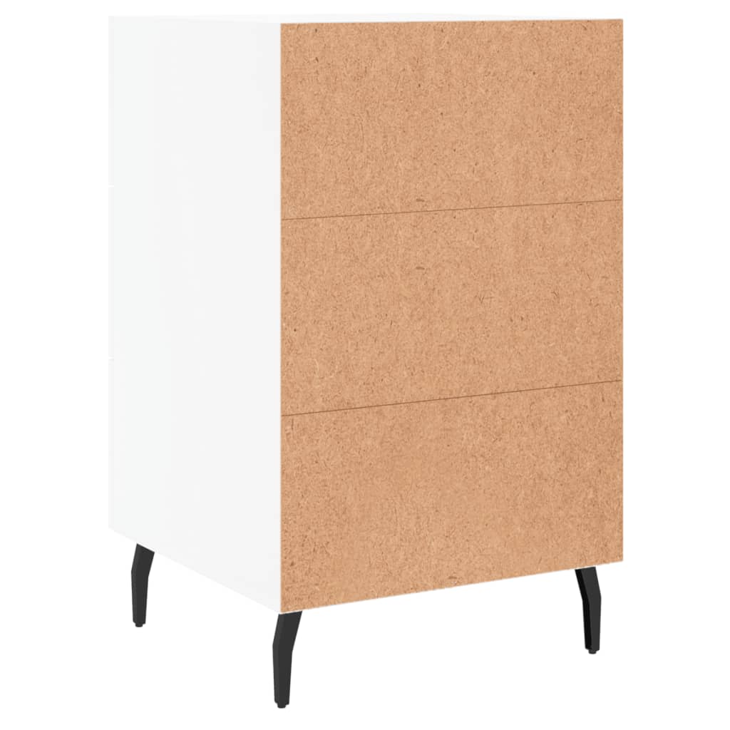 Table de chevet blanc 40x40x66 cm bois d'ingénierie - XIOS