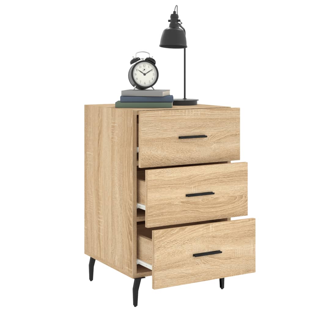 Table de chevet chêne sonoma 40x40x66 cm bois d'ingénierie - XIOS