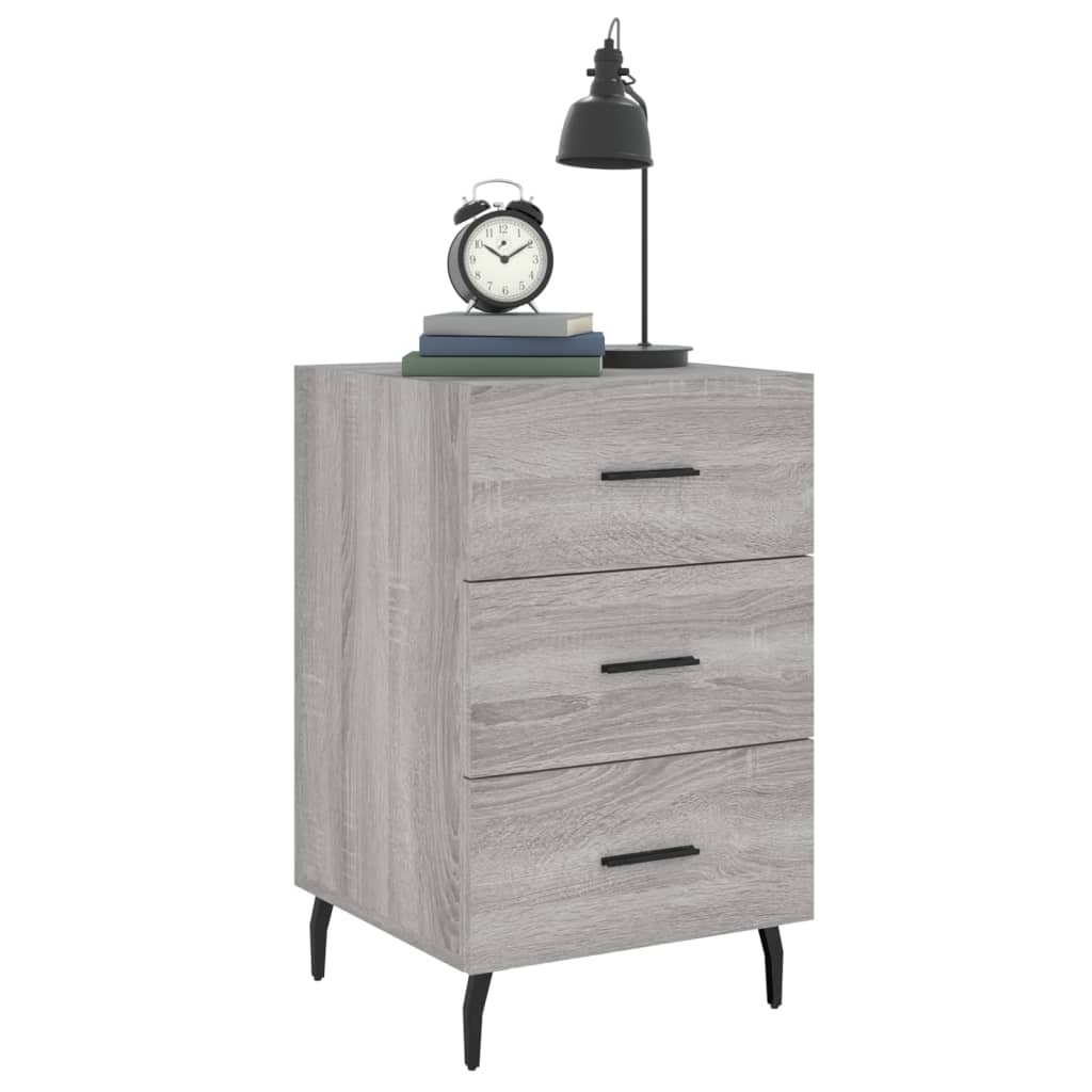 Table de chevet sonoma gris 40x40x66 cm bois d'ingénierie - XIOS