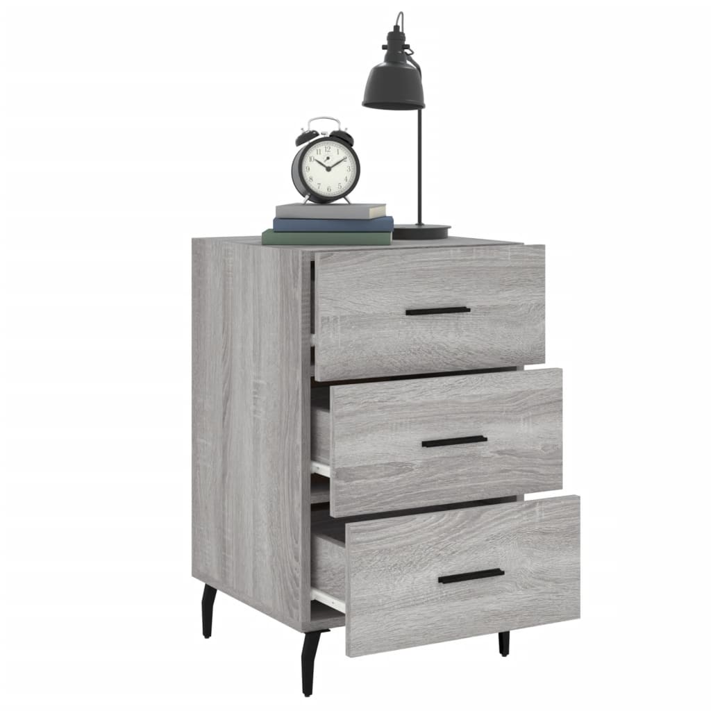 Table de chevet sonoma gris 40x40x66 cm bois d'ingénierie - XIOS
