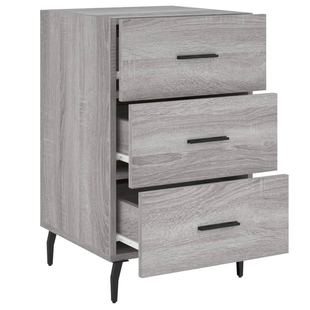 Table de chevet sonoma gris 40x40x66 cm bois d'ingénierie - XIOS