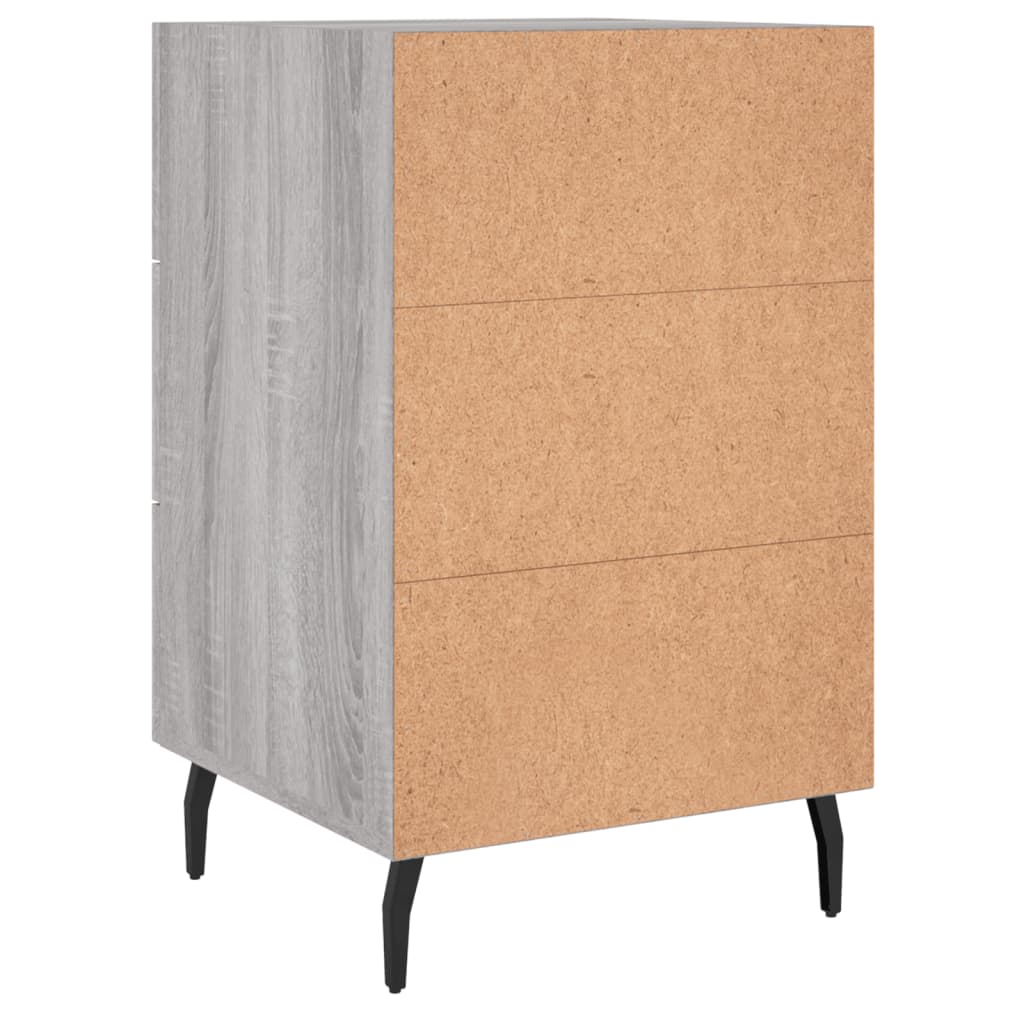 Table de chevet sonoma gris 40x40x66 cm bois d'ingénierie - XIOS