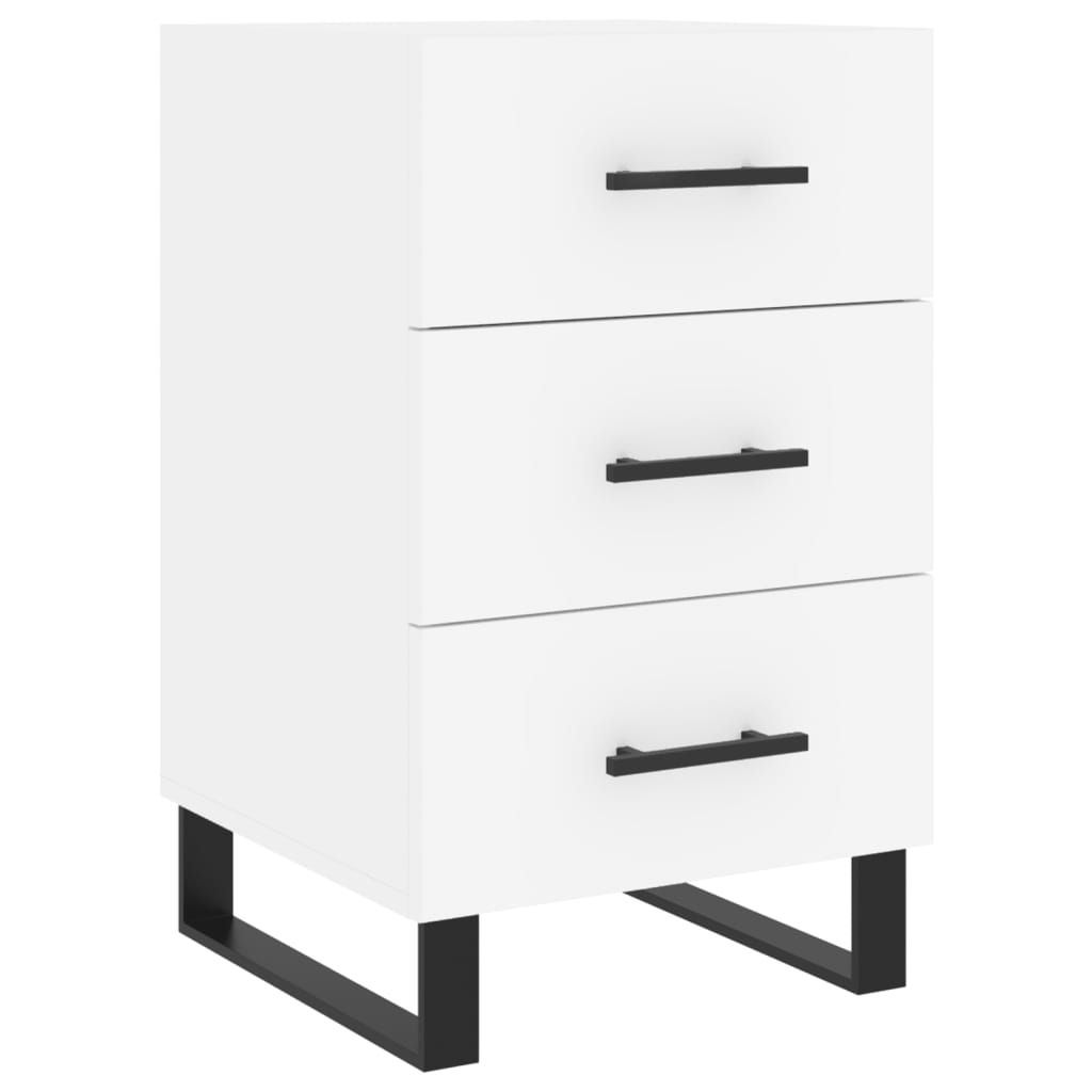 Table de chevet blanc 40x40x66 cm bois d'ingénierie - XIOS