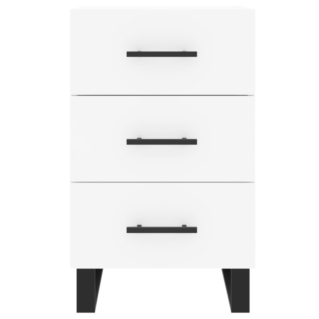Table de chevet blanc 40x40x66 cm bois d'ingénierie - XIOS