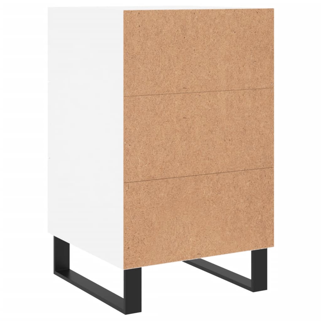 Table de chevet blanc 40x40x66 cm bois d'ingénierie - XIOS