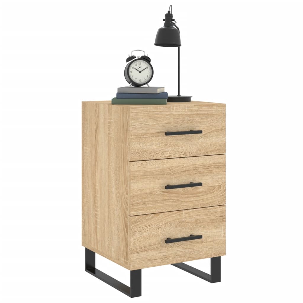 Table de chevet chêne sonoma 40x40x66 cm bois d'ingénierie - XIOS