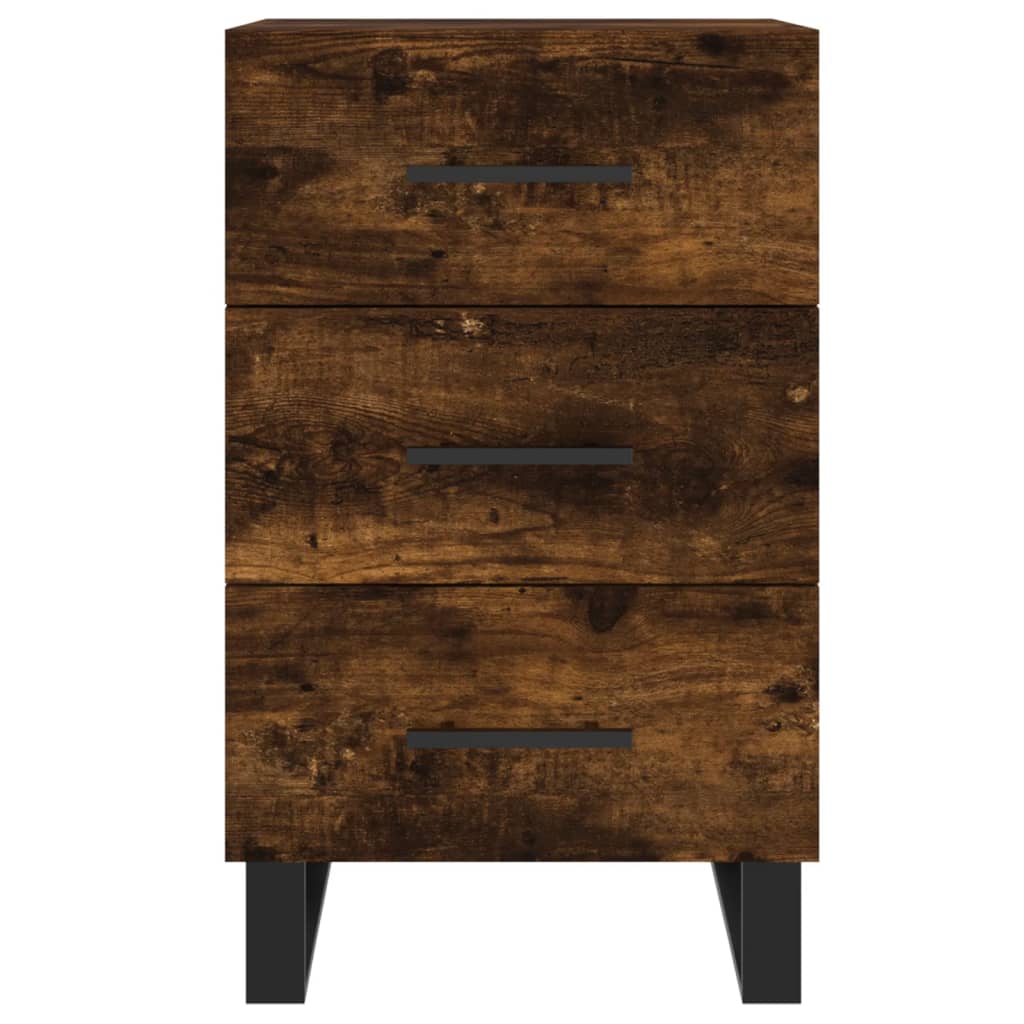 Table de chevet chêne fumé 40x40x66 cm bois d'ingénierie - XIOS