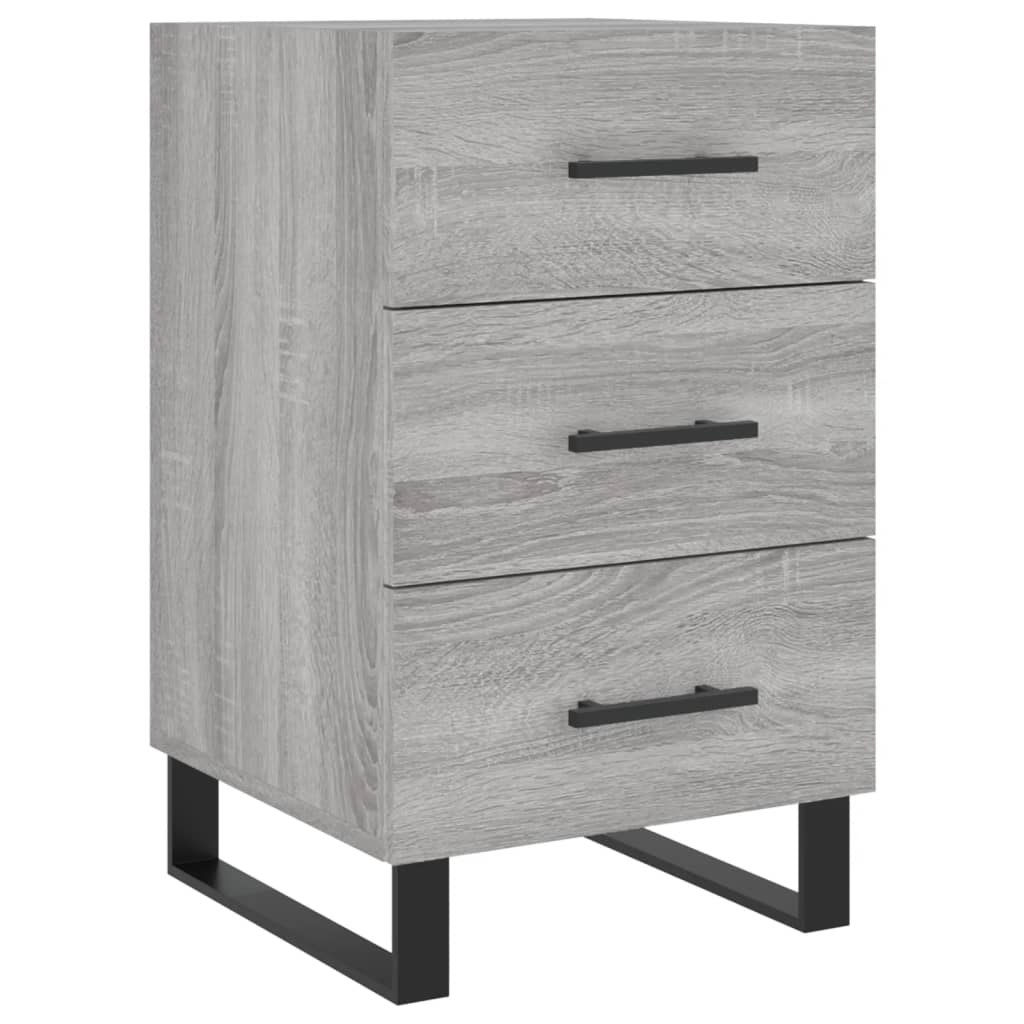 Table de chevet sonoma gris 40x40x66 cm bois d'ingénierie - XIOS