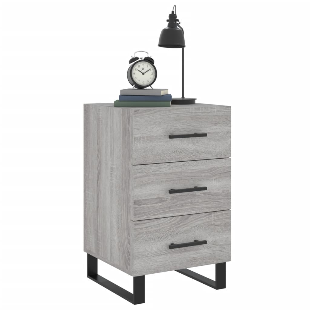 Table de chevet sonoma gris 40x40x66 cm bois d'ingénierie - XIOS