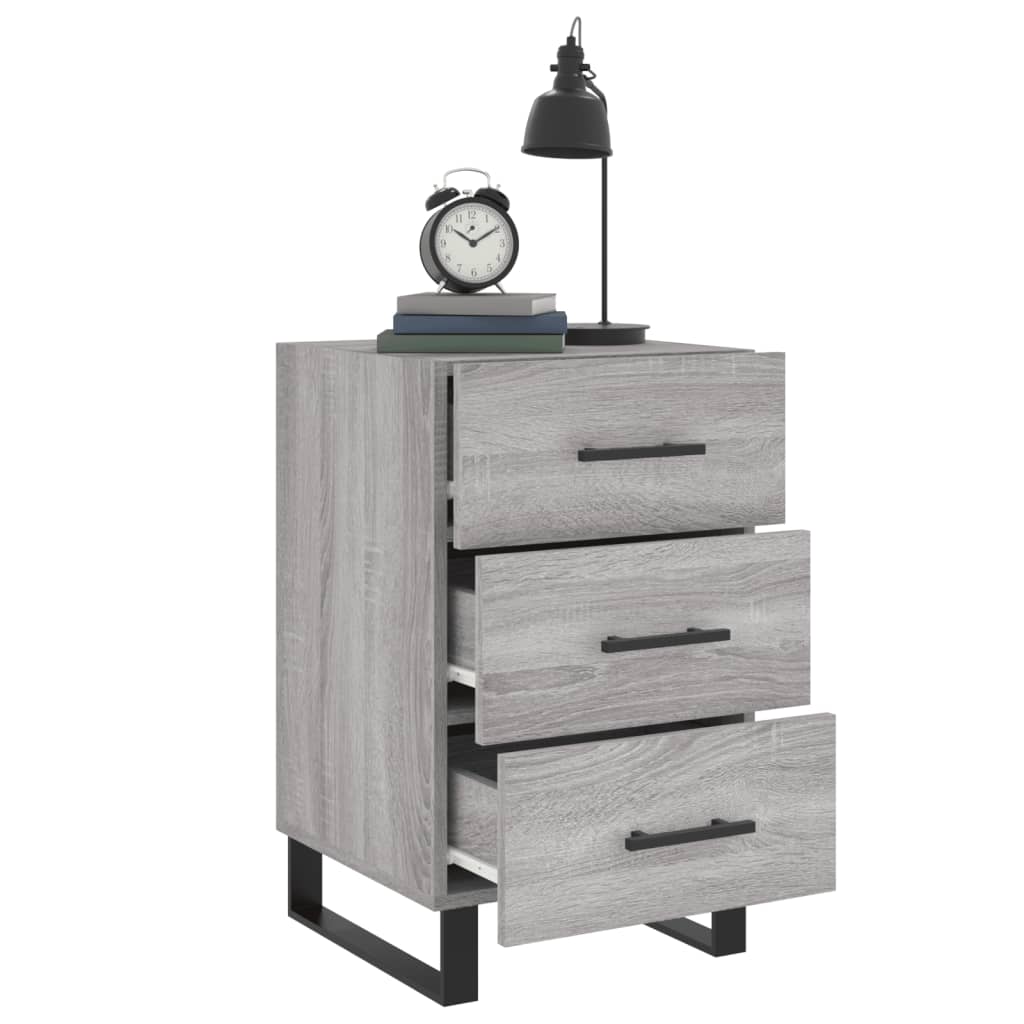 Table de chevet sonoma gris 40x40x66 cm bois d'ingénierie - XIOS