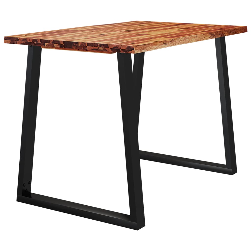 Table à manger 110x70x75 cm bois d'acacia solide à bord vif - XIOS