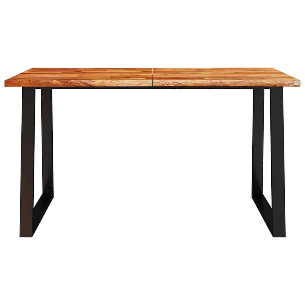 Table à manger 140x80x75 cm bois d'acacia solide à bord vif - XIOS