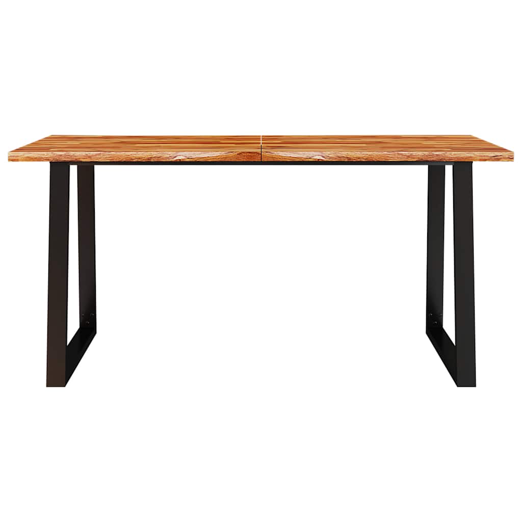 Table à manger 160x80x75 cm bois d'acacia solide à bord vif - XIOS