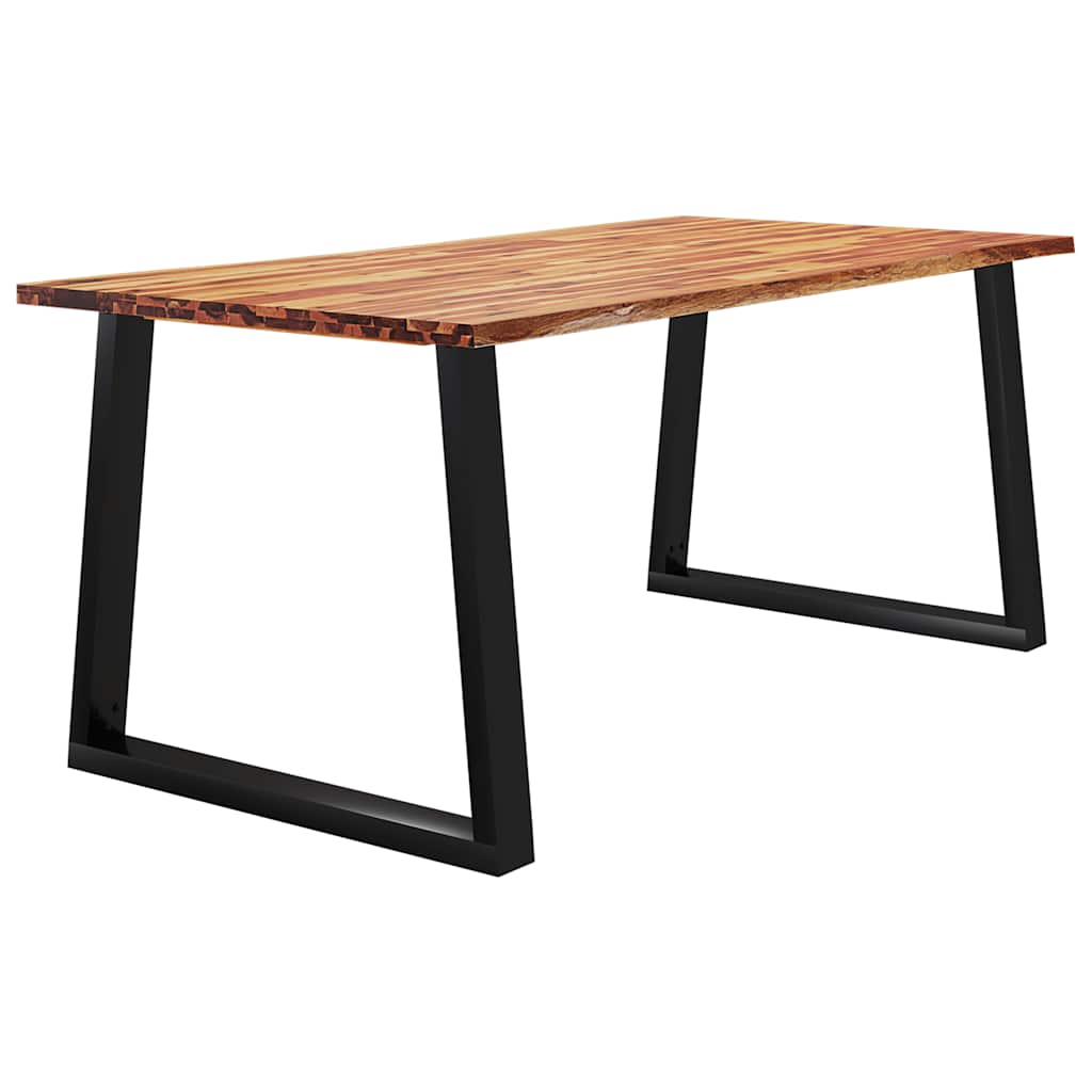 Table à manger 180x90x75 cm bois d'acacia solide à bord vif - XIOS