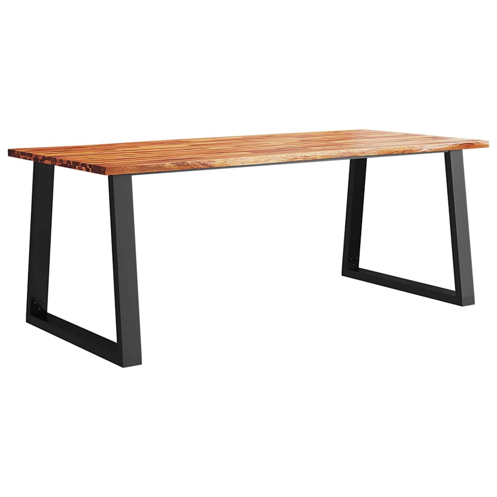 Table à manger 200x90x75 cm bois d'acacia solide à bord vif - XIOS