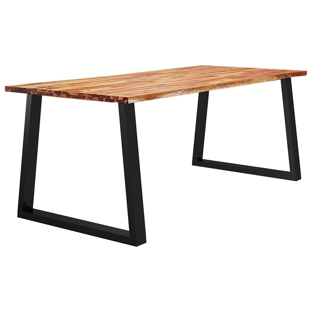 Table à manger 200x90x75 cm bois d'acacia solide à bord vif - XIOS