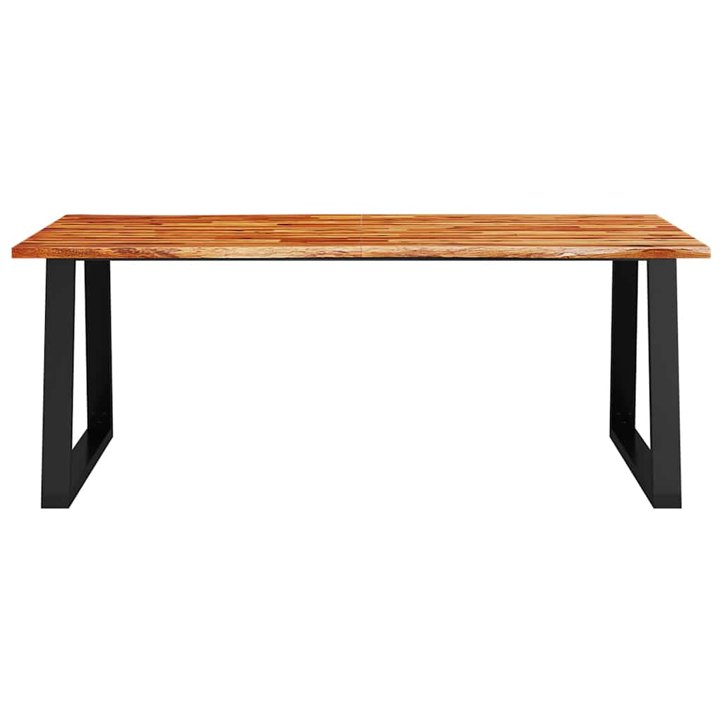 Table à manger 200x90x75 cm bois d'acacia solide à bord vif - XIOS