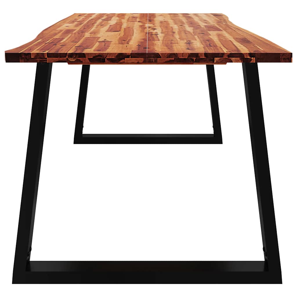 Table à manger 200x90x75 cm bois d'acacia solide à bord vif - XIOS
