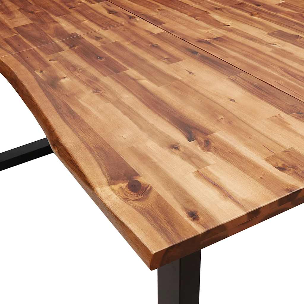 Table à manger 200x90x75 cm bois d'acacia solide à bord vif - XIOS