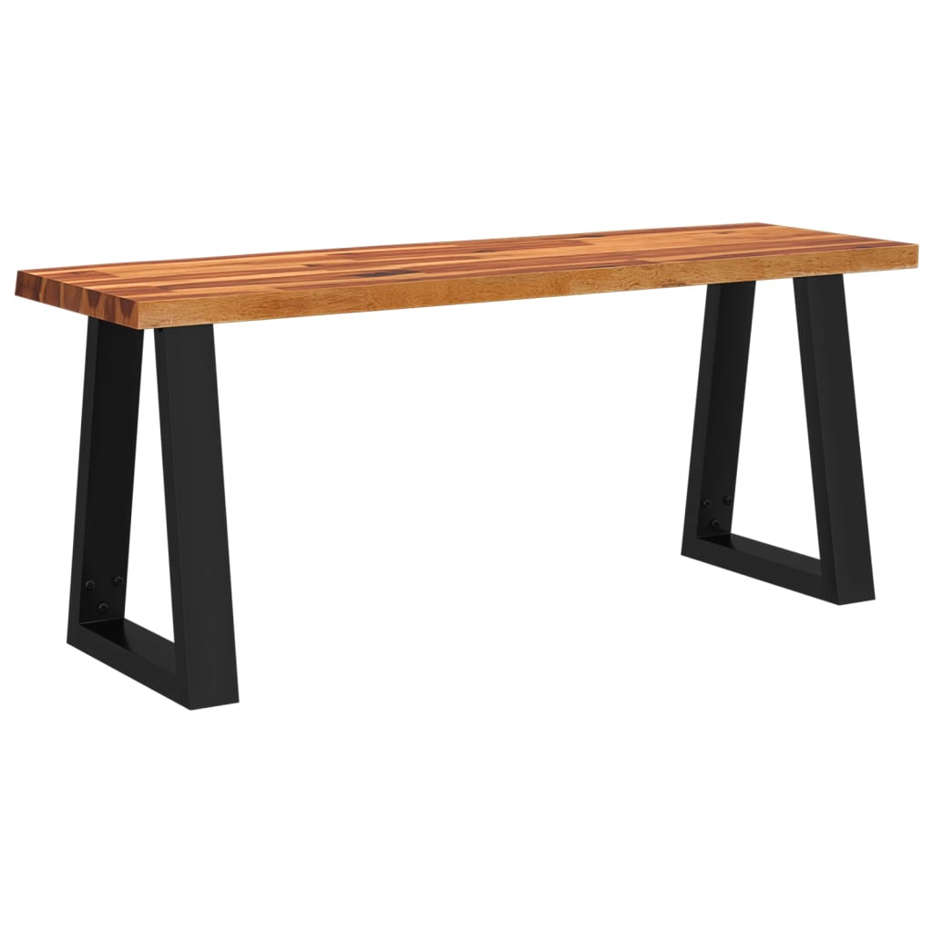 Banc avec bord vivant 110 cm bois d'acacia massif - XIOS