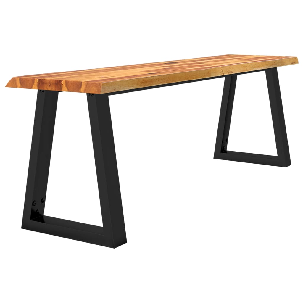 Banc avec bord vivant 140 cm bois d'acacia massif - XIOS