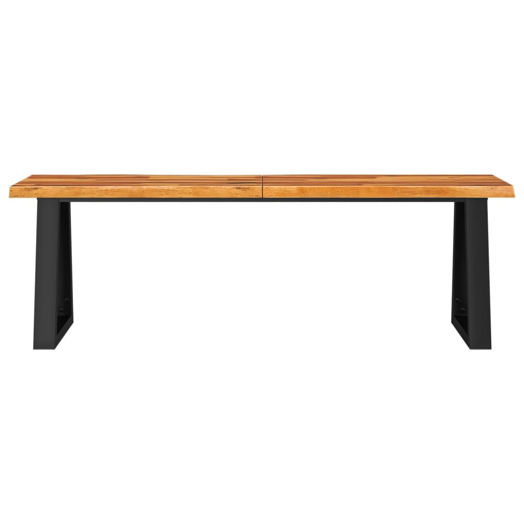 Banc avec bord vivant 140 cm bois d'acacia massif - XIOS