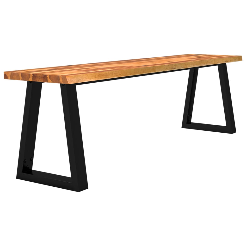 Banc avec bord vivant 160 cm bois d'acacia massif - XIOS