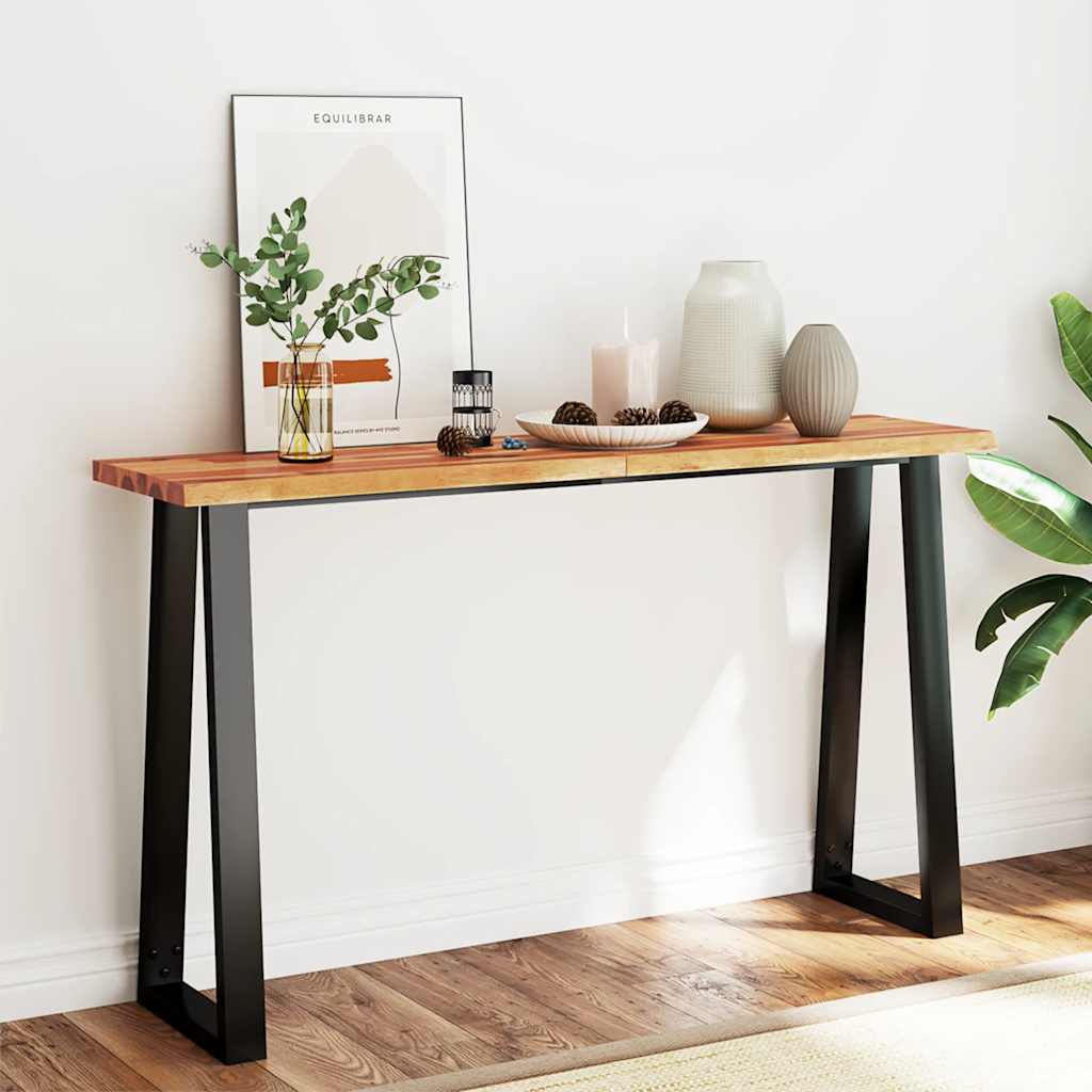 Table console à live edge 140x40x80 cm bois d'acacia solide - XIOS