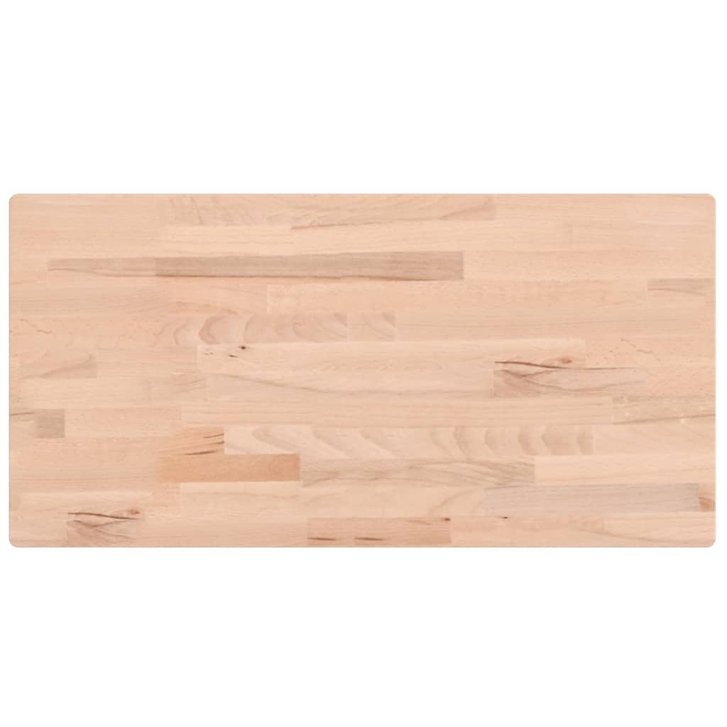 Dessus de table 100x50x1,5cm rectangulaire bois massif de hêtre - XIOS