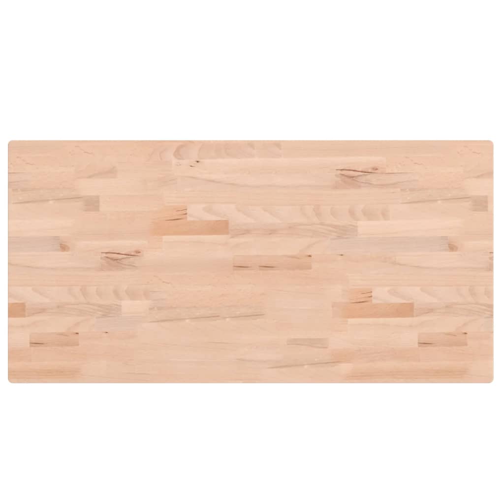 Dessus de table 100x50x2,5cm rectangulaire bois massif de hêtre - XIOS
