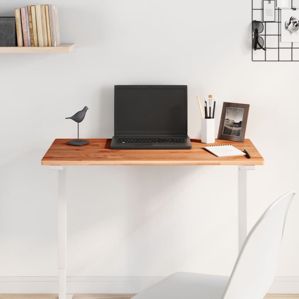 Dessus de table 80x40x1,5 cm rectangulaire bois massif de hêtre - XIOS