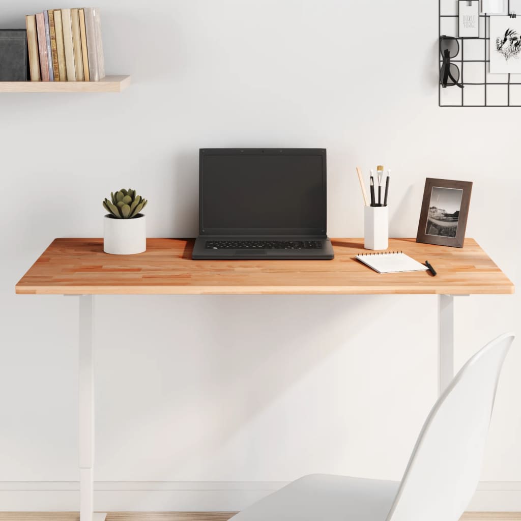 Dessus de table 100x60x1,5cm rectangulaire bois massif de hêtre