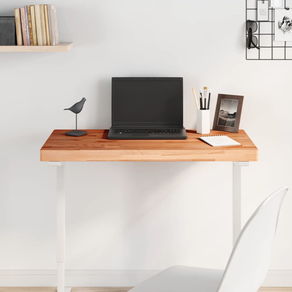 Dessus de table 80x40x4 cm rectangulaire bois massif de hêtre - XIOS