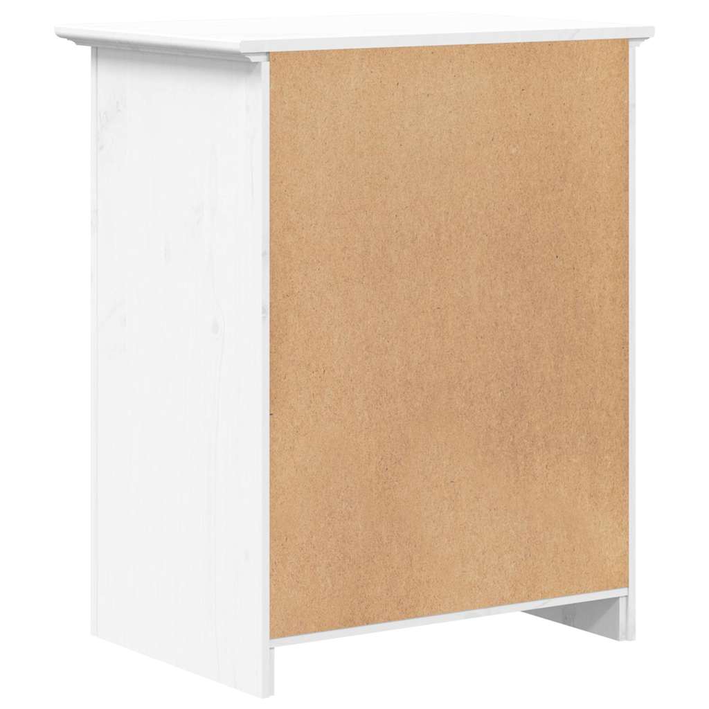 Table de chevet BODO blanc 53x38,5x67 cm bois de pin massif - XIOS