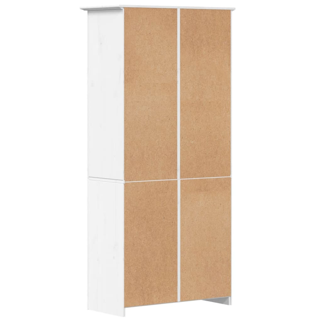 Bibliothèque BODO blanc 82x40x173 cm bois de pin massif - XIOS