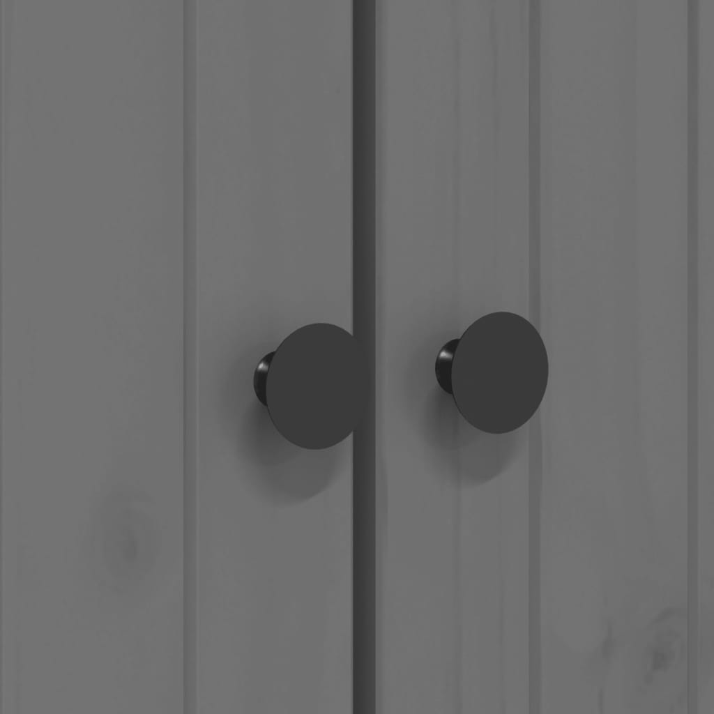 Bibliothèque BODO gris 82x40x173 cm bois de pin massif - XIOS