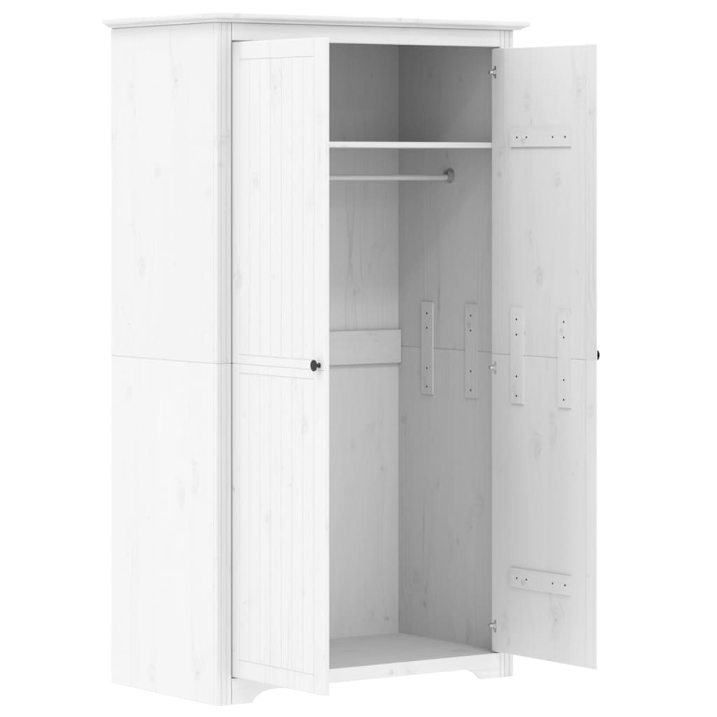 Garde-robe BODO blanc 99x53,5x173 cm bois massif de pin - XIOS