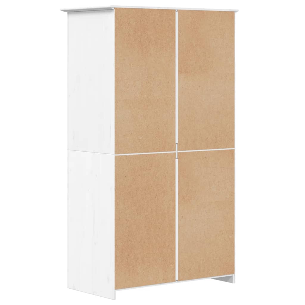 Garde-robe BODO blanc 99x53,5x173 cm bois massif de pin - XIOS