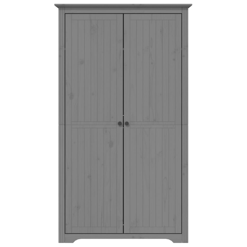 Garde-robe BODO gris 99x53,5x173 cm bois massif de pin - XIOS