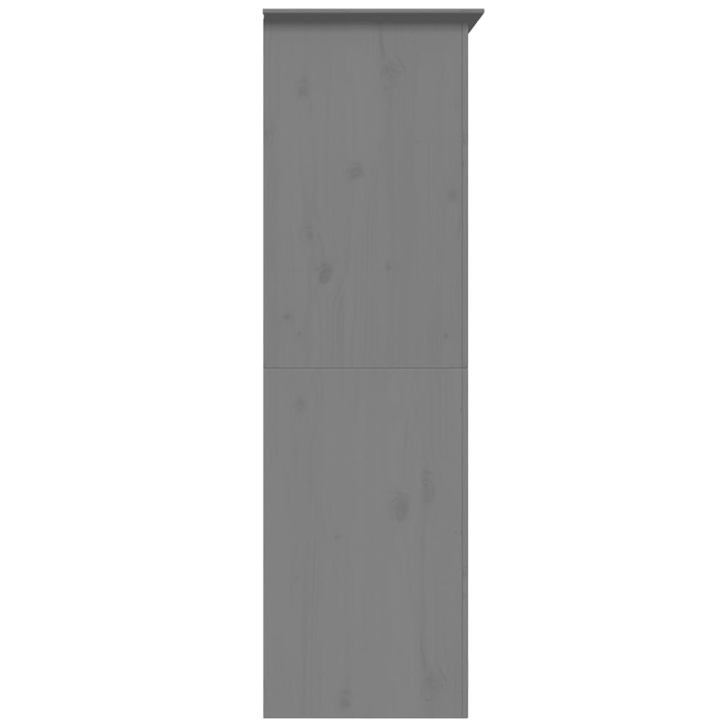 Garde-robe BODO gris 99x53,5x173 cm bois massif de pin - XIOS