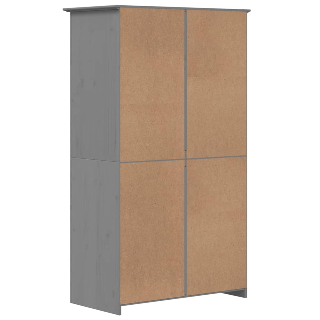 Garde-robe BODO gris 99x53,5x173 cm bois massif de pin - XIOS