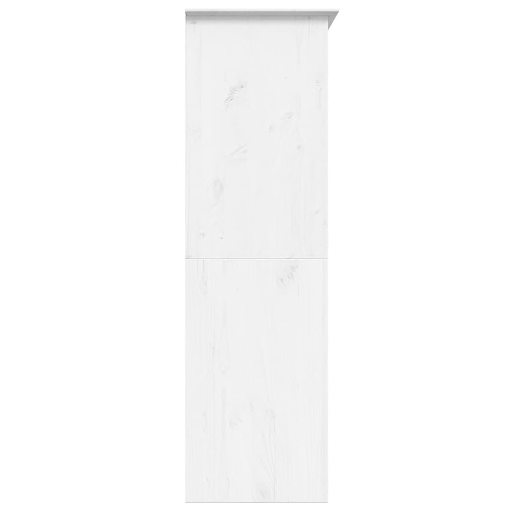 Garde-robe BODO blanc 146x53,5x173 cm bois massif de pin - XIOS