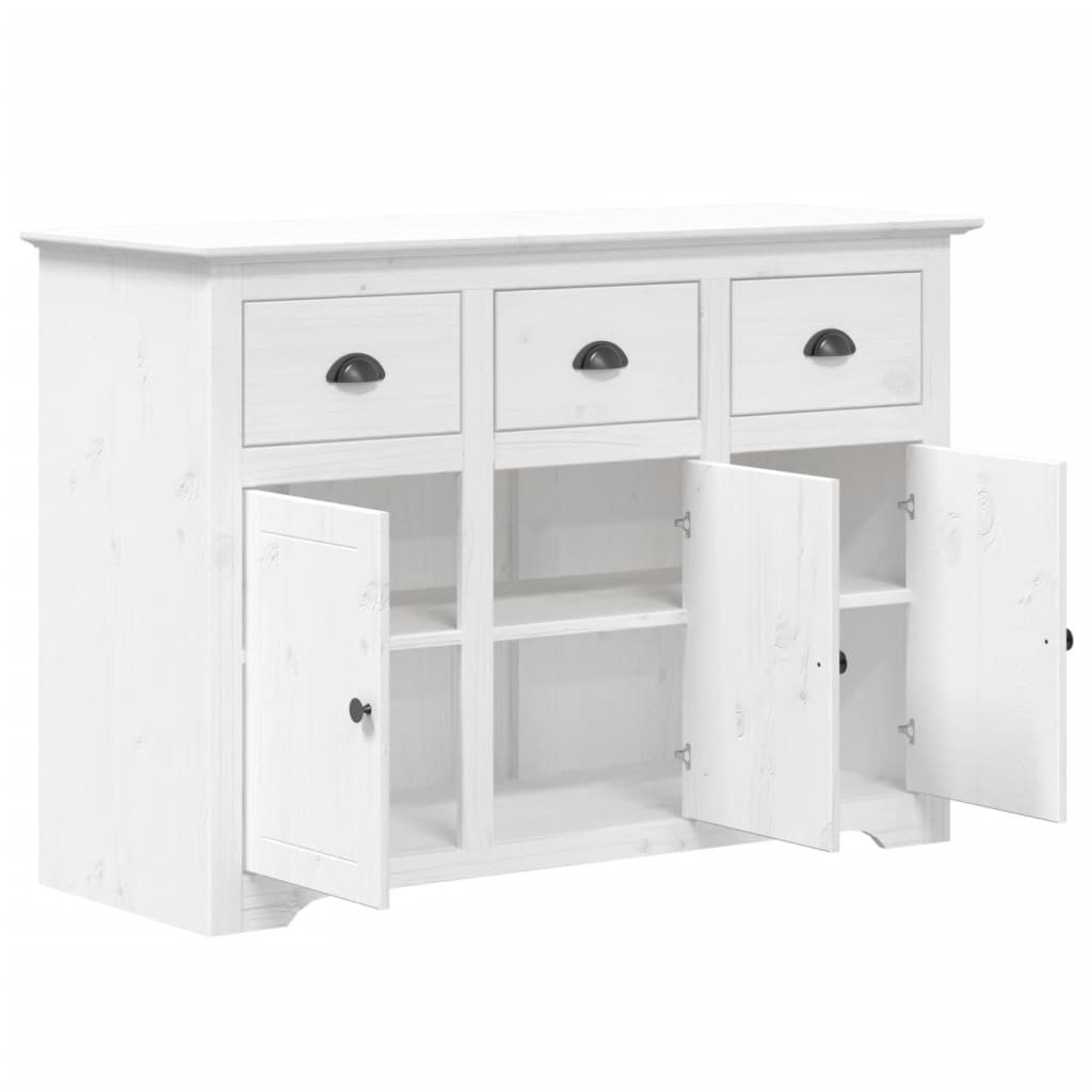 Buffet BODO blanc 115,5x44x80 cm bois massif de pin - XIOS
