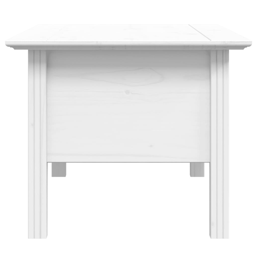 Table basse BODO blanc 100x55x46 cm bois de pin massif - XIOS