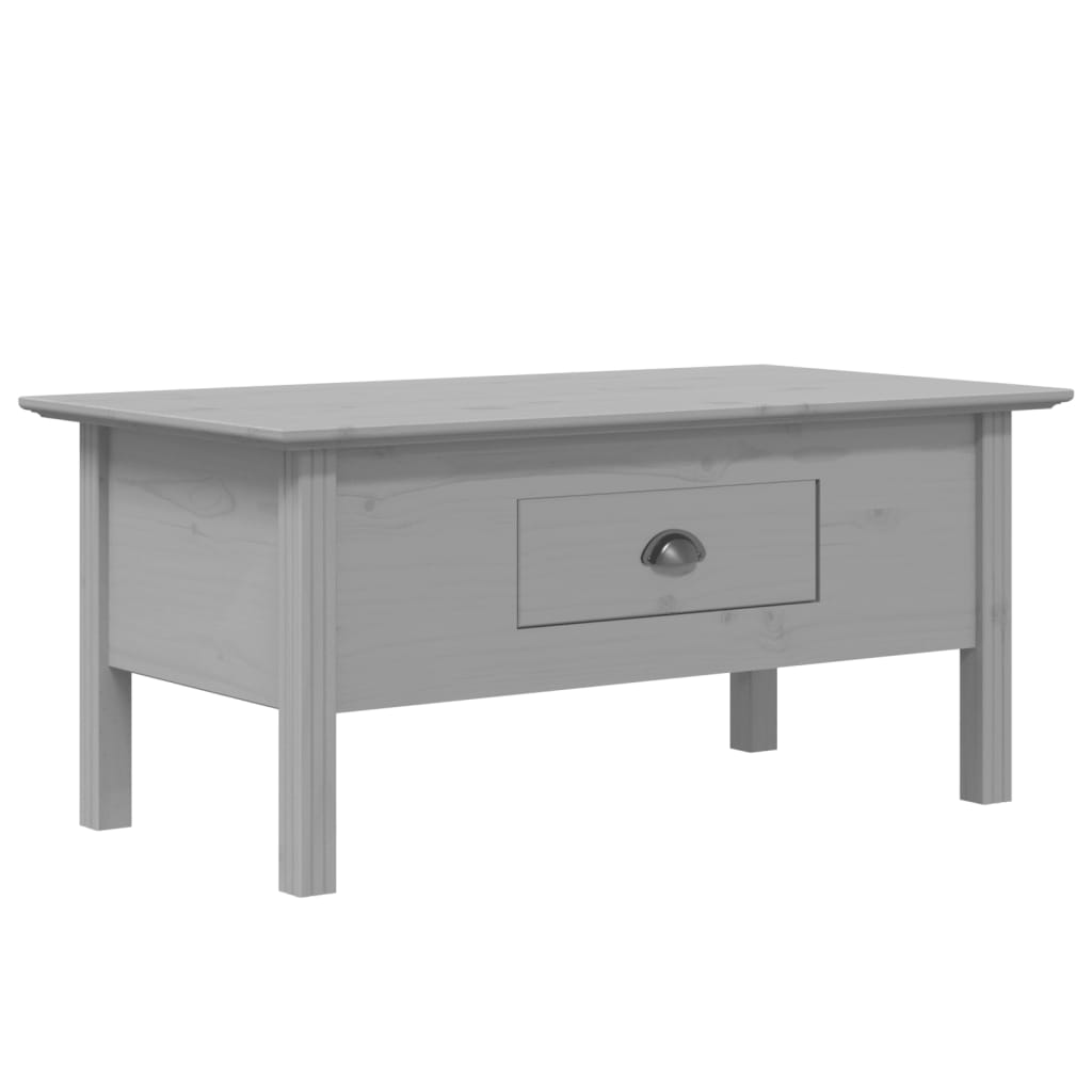 Table basse BODO gris 100x55x46 cm bois de pin massif - XIOS